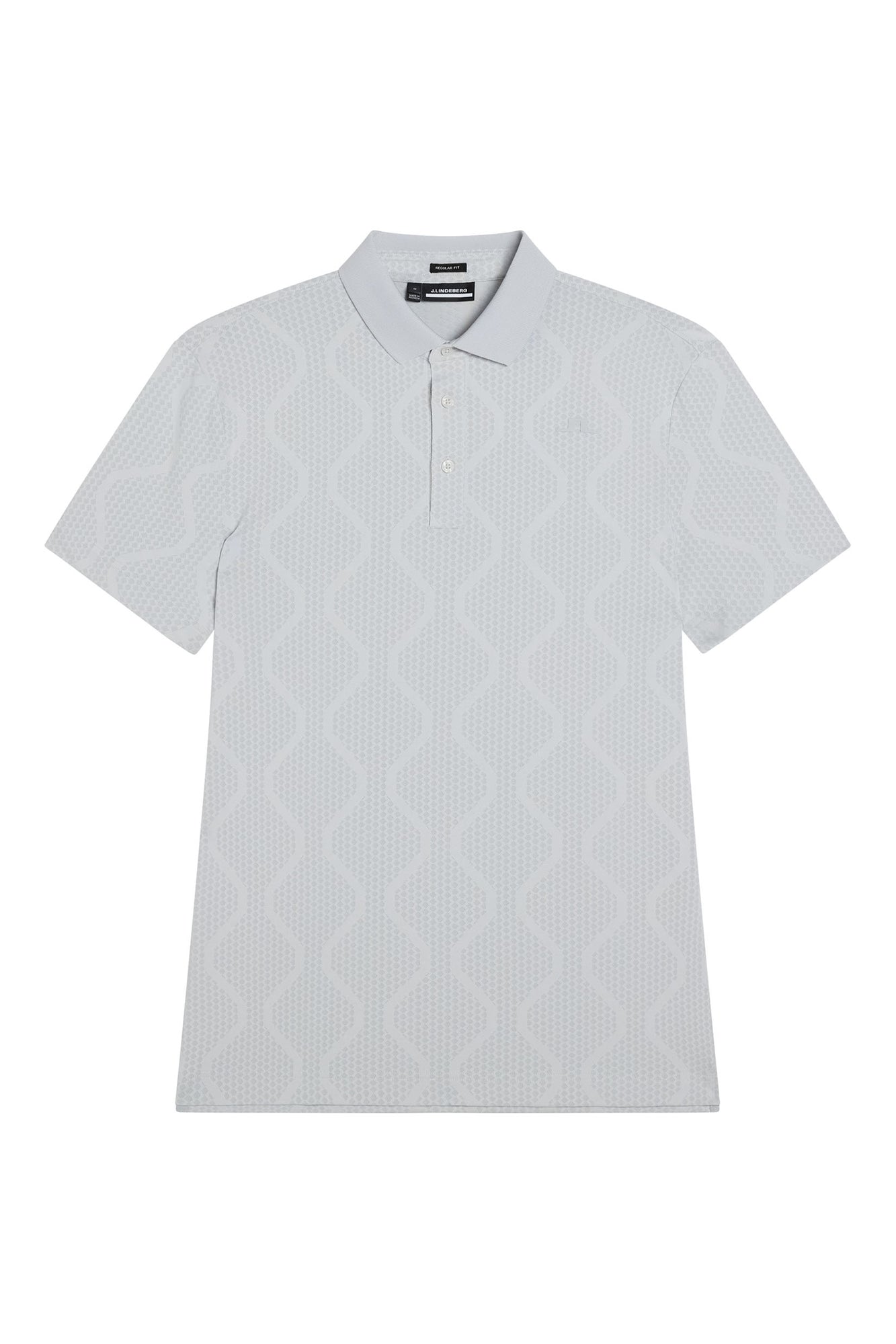 Men | Mat Jacquard Regular Fit Polo | Grey Melange