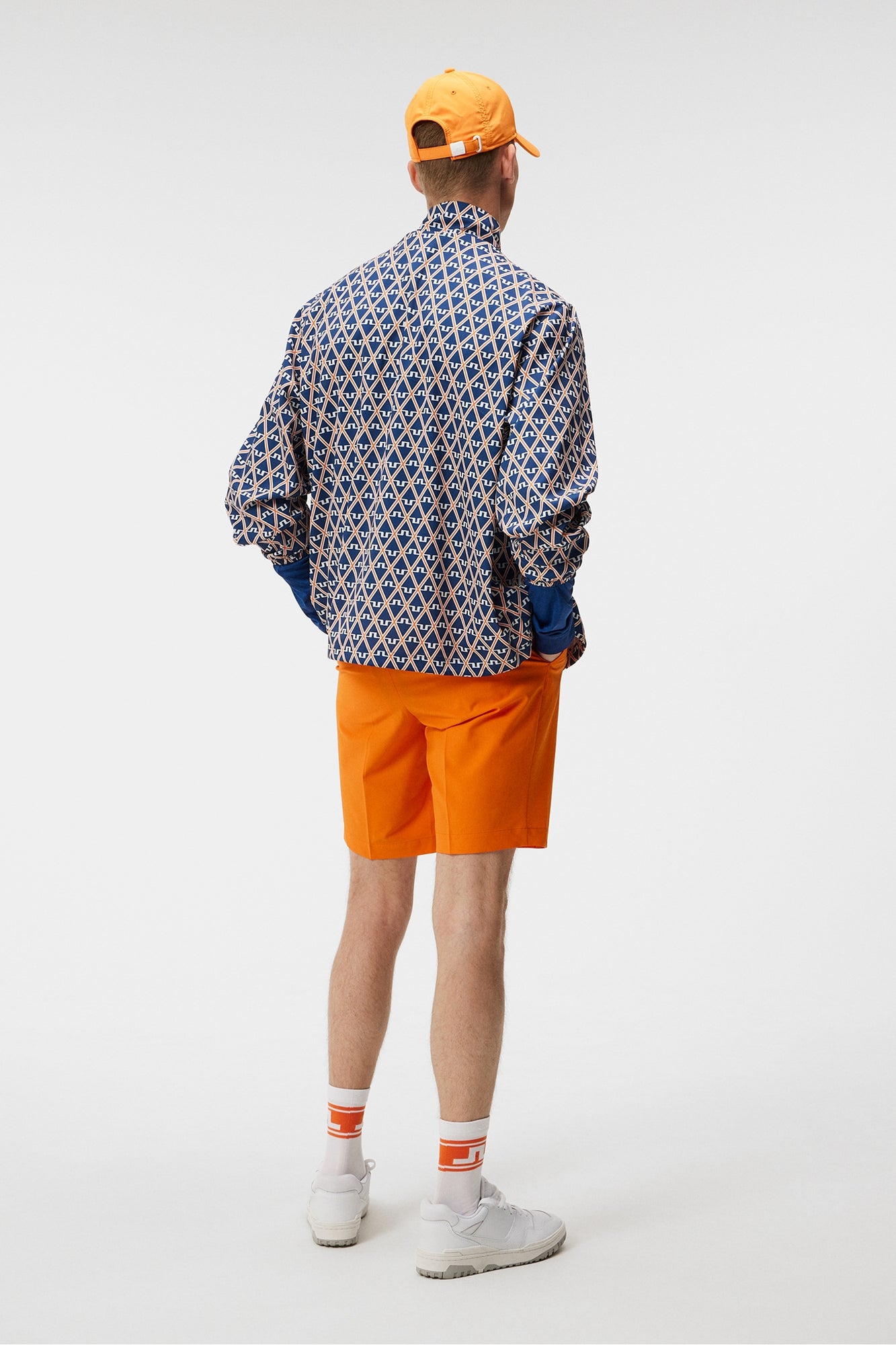 Men | Max Printed Wind Jacket | Estate Blue Diamond