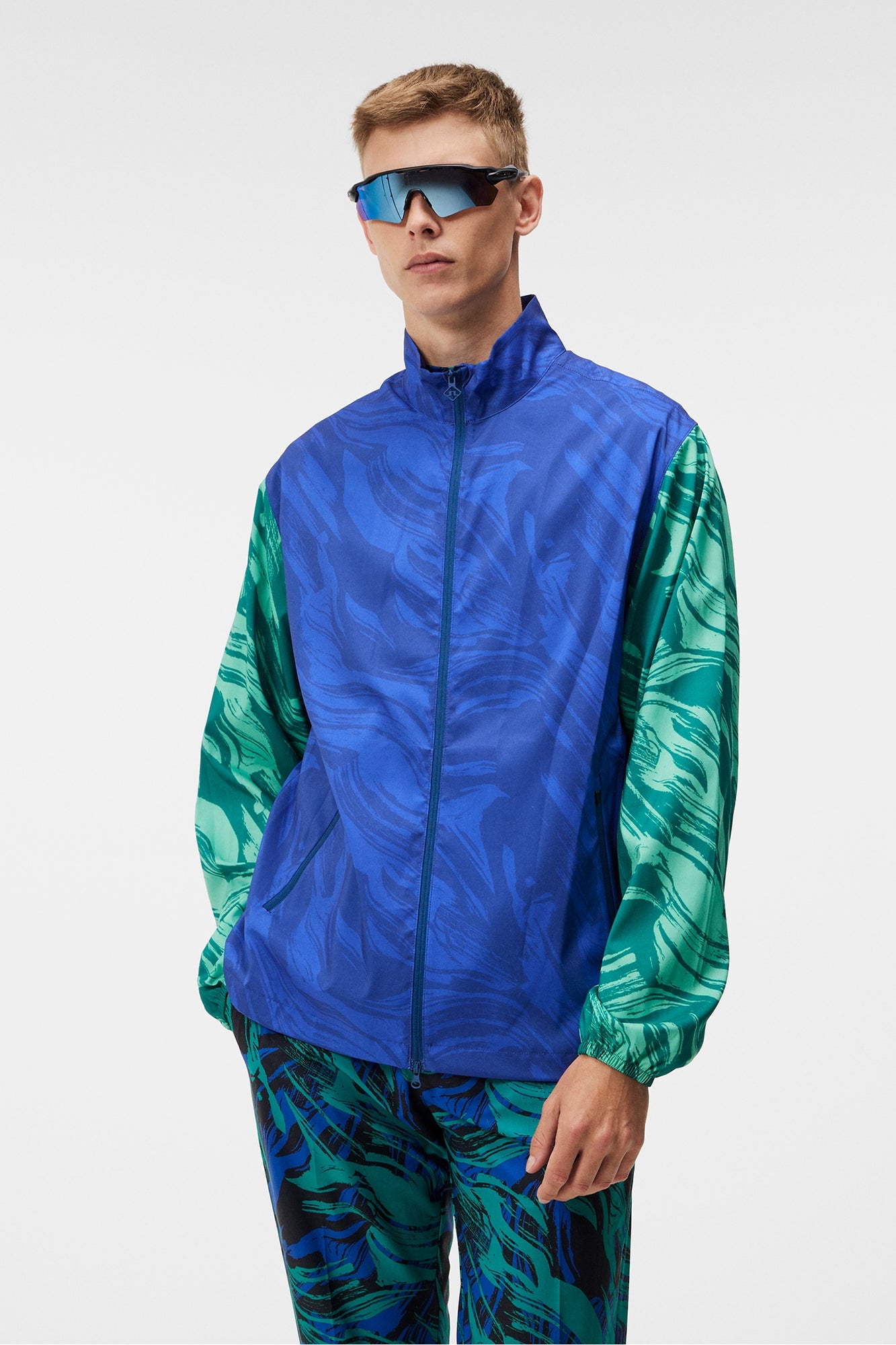 Men | Max Printed Wind Jacket | Green Valley