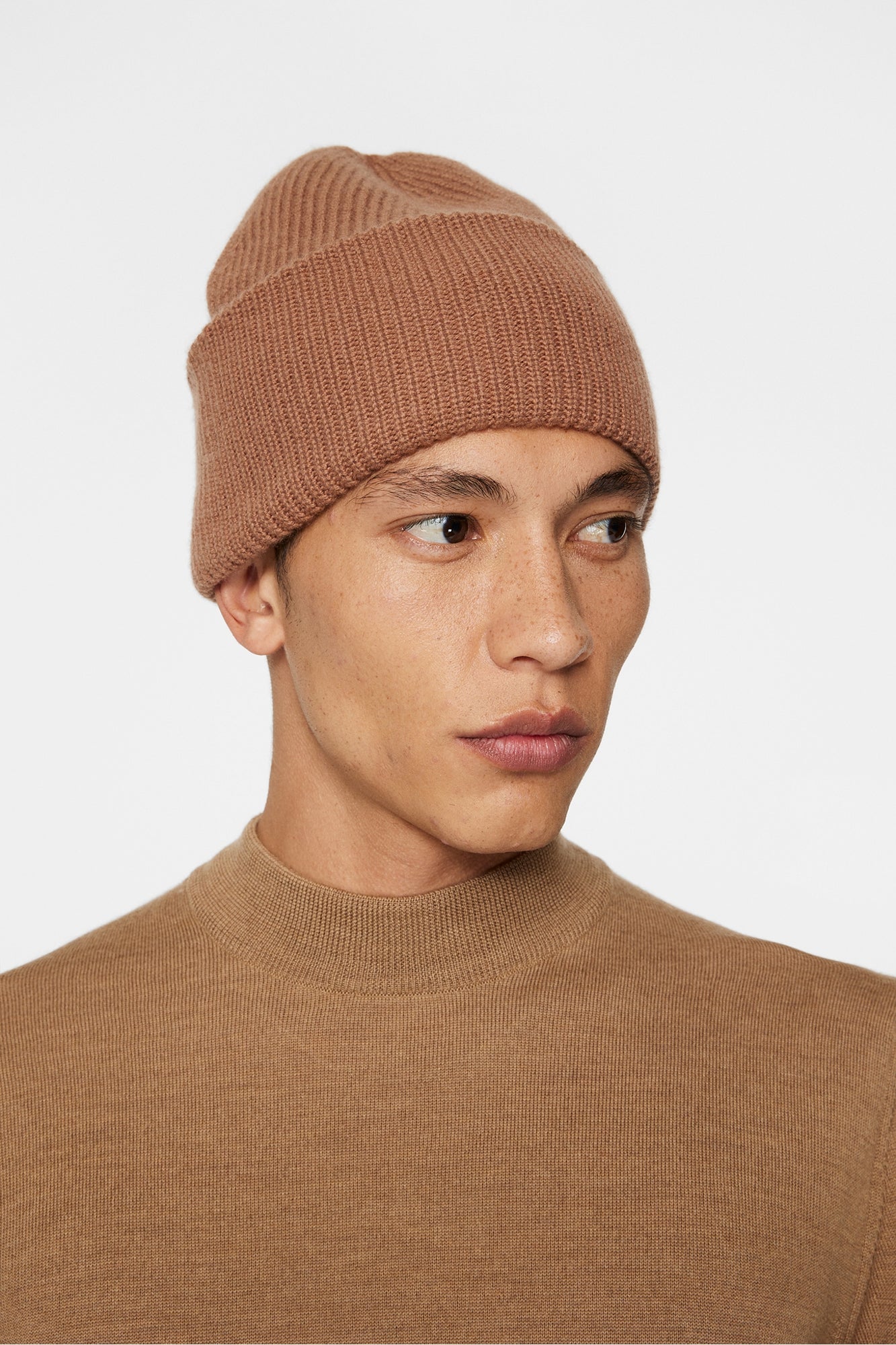 Men | Monti Cashmere Blend Beanie | Tiger Brown
