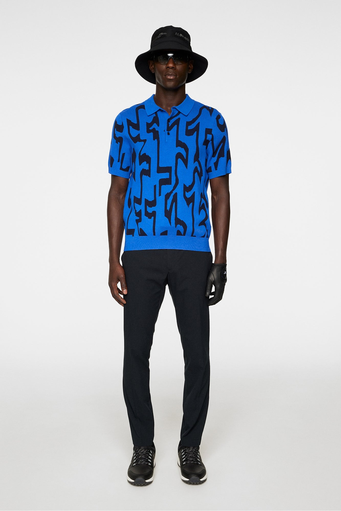 Men | Nate Jacquard Knitted Shirt | Glitch Slice Blue