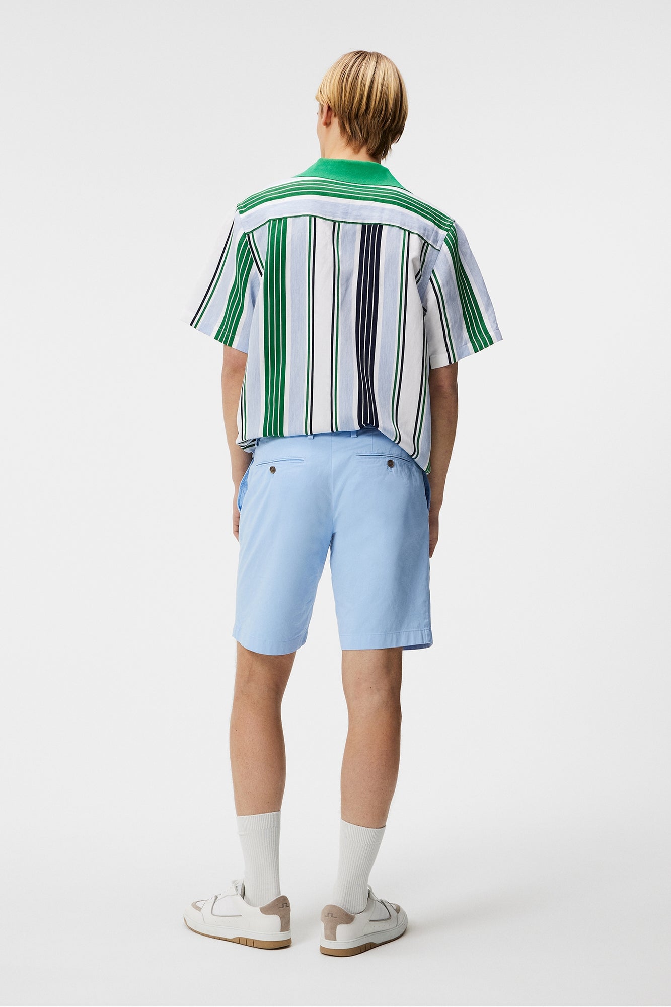 Men | Nathan Cloud Satin Shorts | Chambray Blue