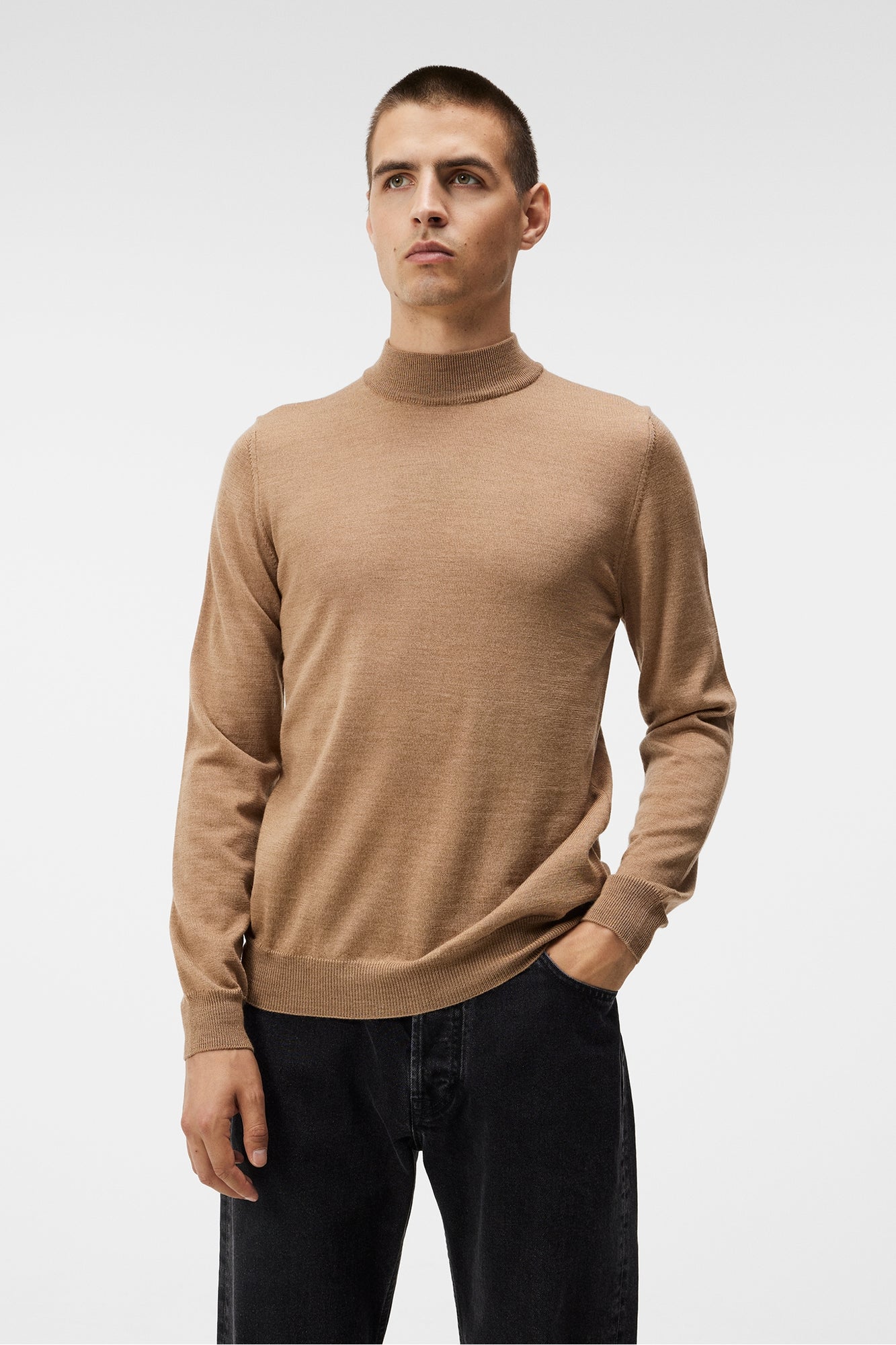 Men | Norman Merino Turtle Neck | Chipmunk Melange