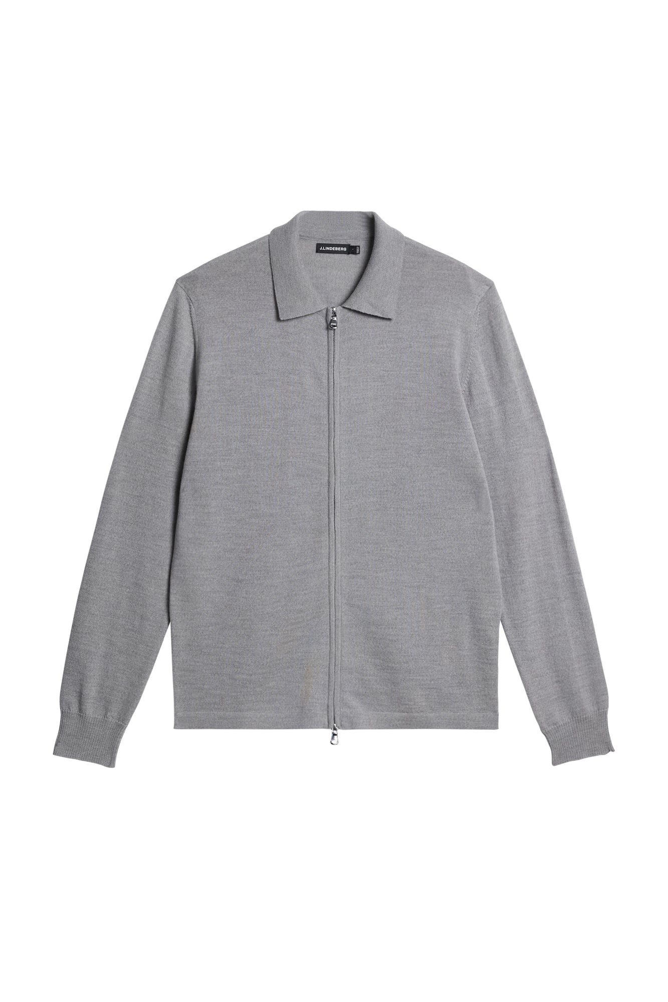 Men | Nyle Merino Zip Cardigann | Light Grey Melange