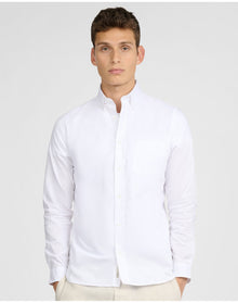 Men | Oxford Long Sleeve Button Down Shirt | White