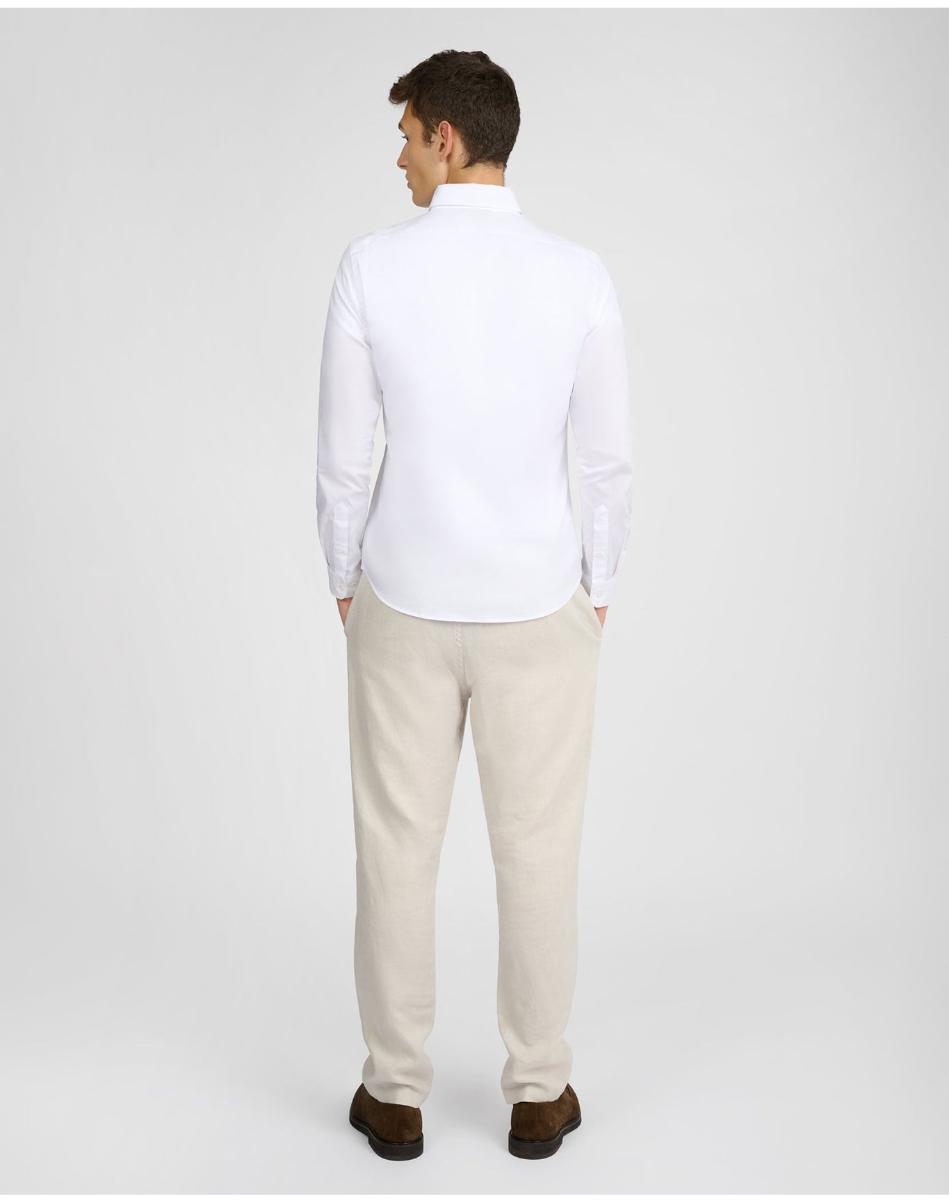 Men | Oxford Long Sleeve Button Down Shirt | White
