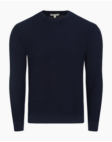 Men | Pique Crewneck Sweater | Midnight