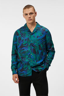 Men | Playa Printed Tencel Shirt | Navy Valley