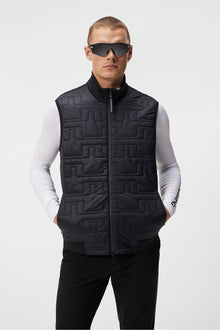 Men | Quilt Hybrid Vest | Black