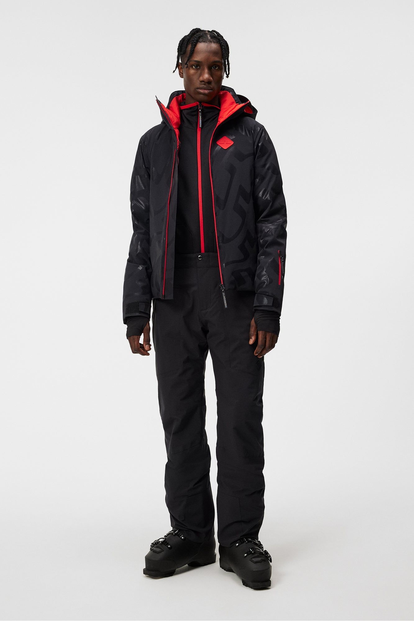 Men | Ray Hybrid Jacket Printed | Bridge Wave Xl Black Gloss