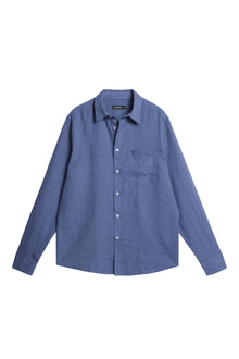 Men | Reg Ls Clean Linen Shirt | Bijou Blue