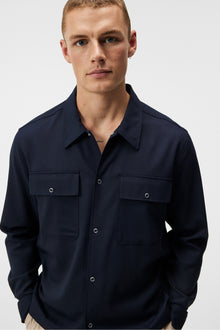 Men | Reid Twill Overshirt | JL Navy
