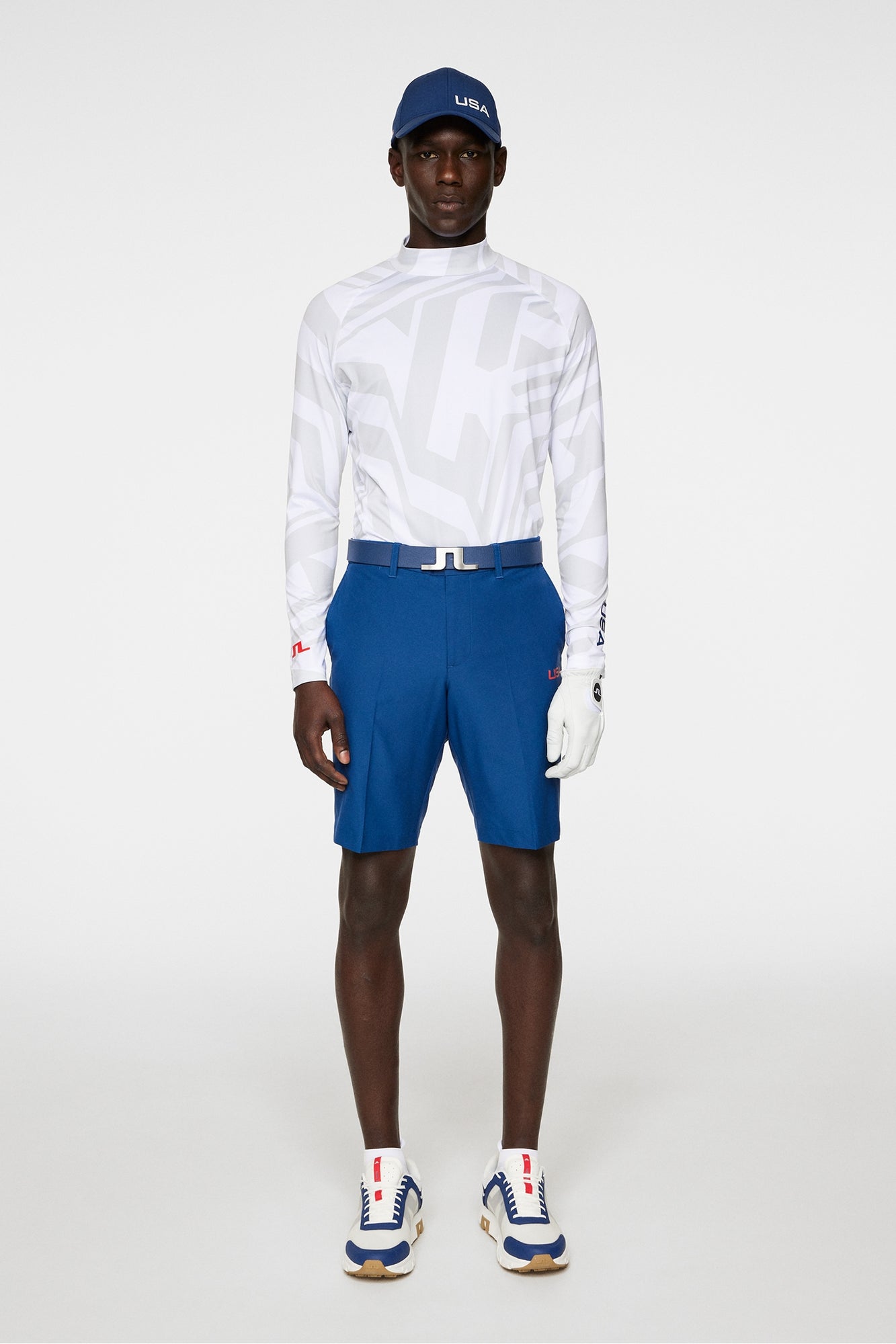 Men | Rene Print Baselayer | US Golf White