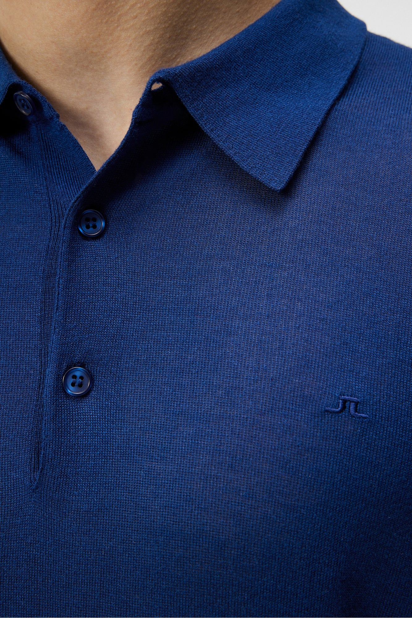 Men | Ridge Lyocell Silk Polo | Estate Blue