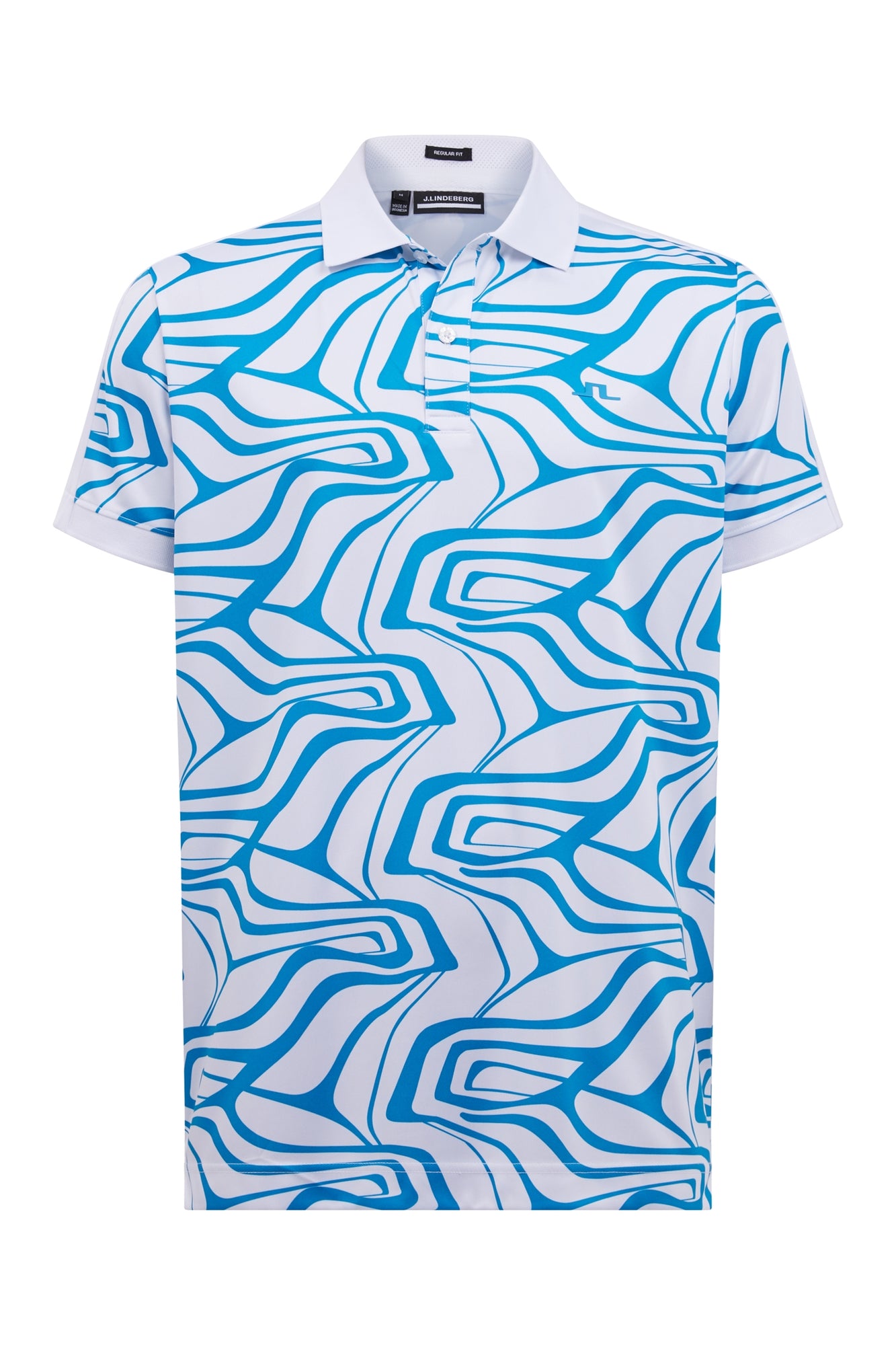 Men | Rowland Reg Golf Polo | Dresden Blue Neo Print