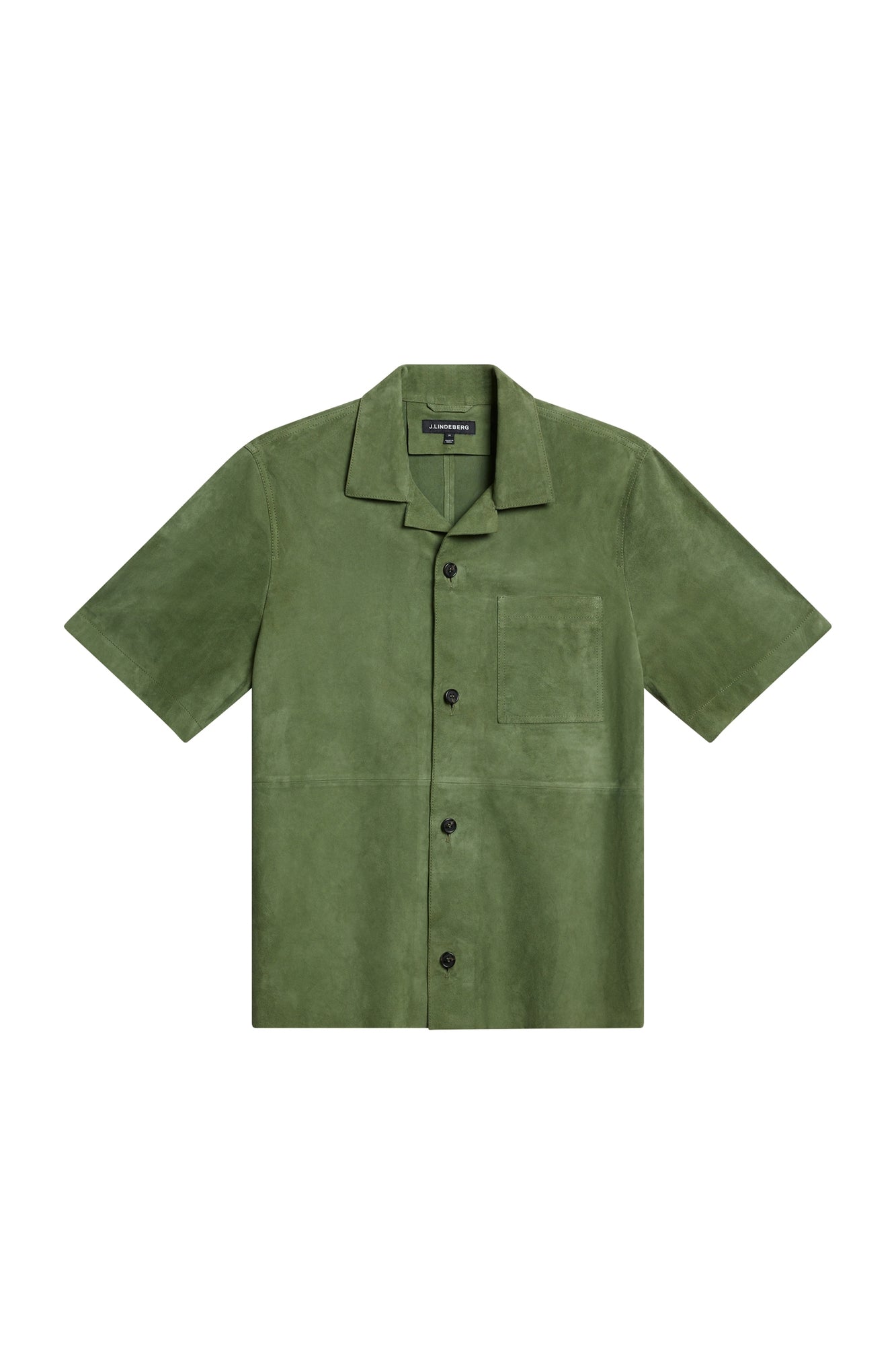 Men | Scottie Suede Overshirt | Oil Green