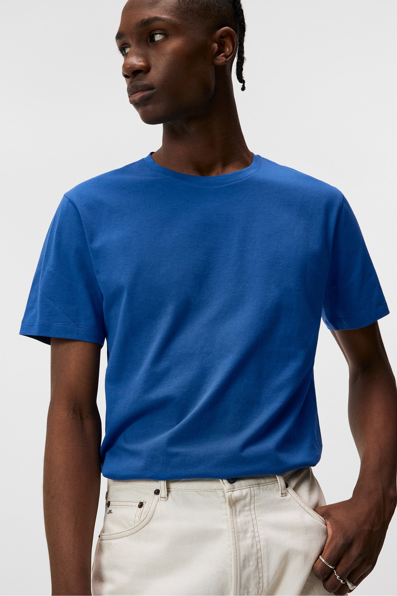 Men | Sid Basic Cotton Tee | Blue Quartz