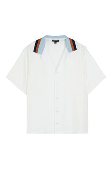 Men | Skala Silk Ribcollar Reg Shirt | White
