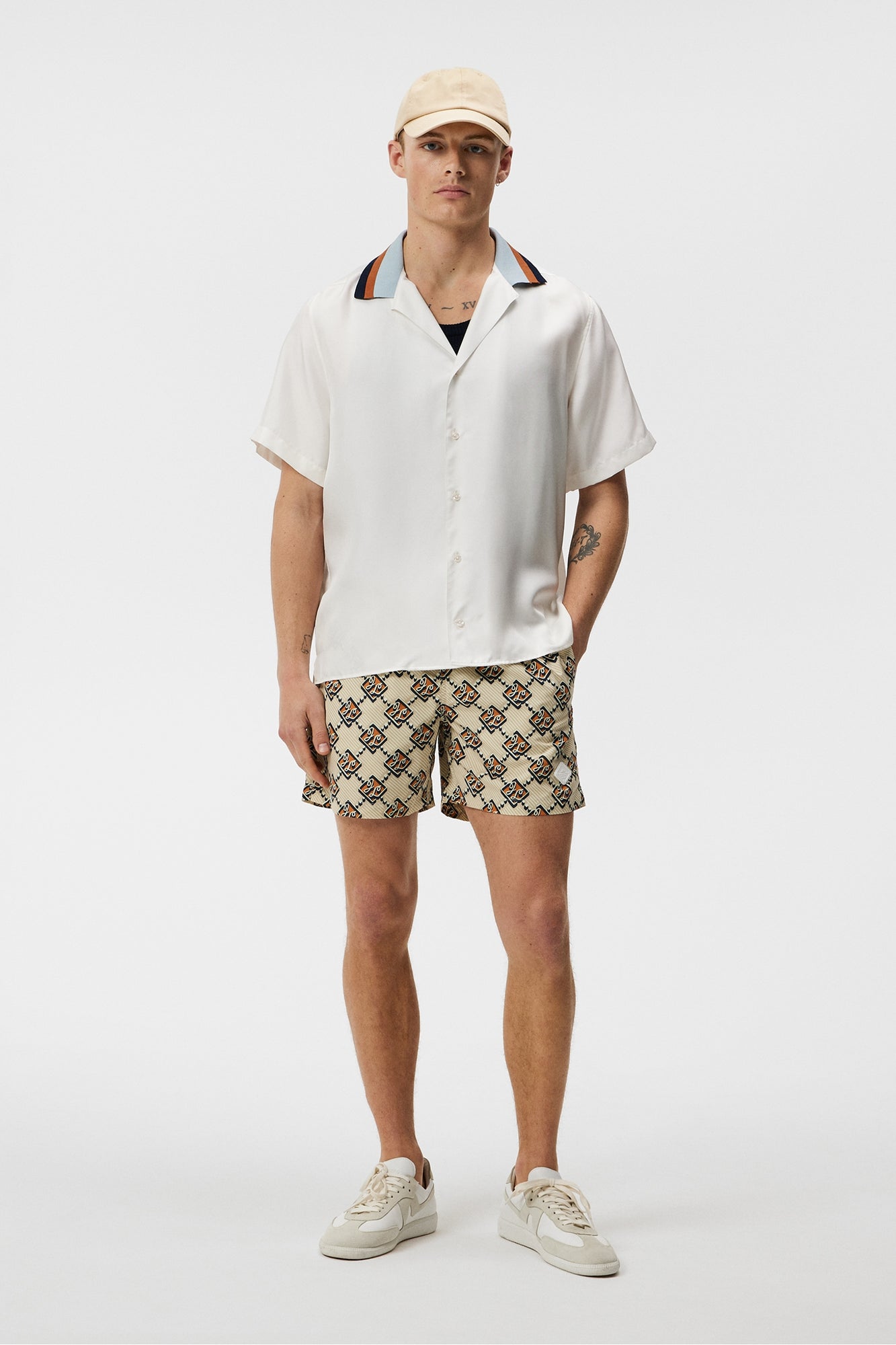 Men | Skala Silk Ribcollar Reg Shirt | White