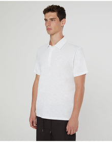 Men | Slub Short Sleeve Polo | White