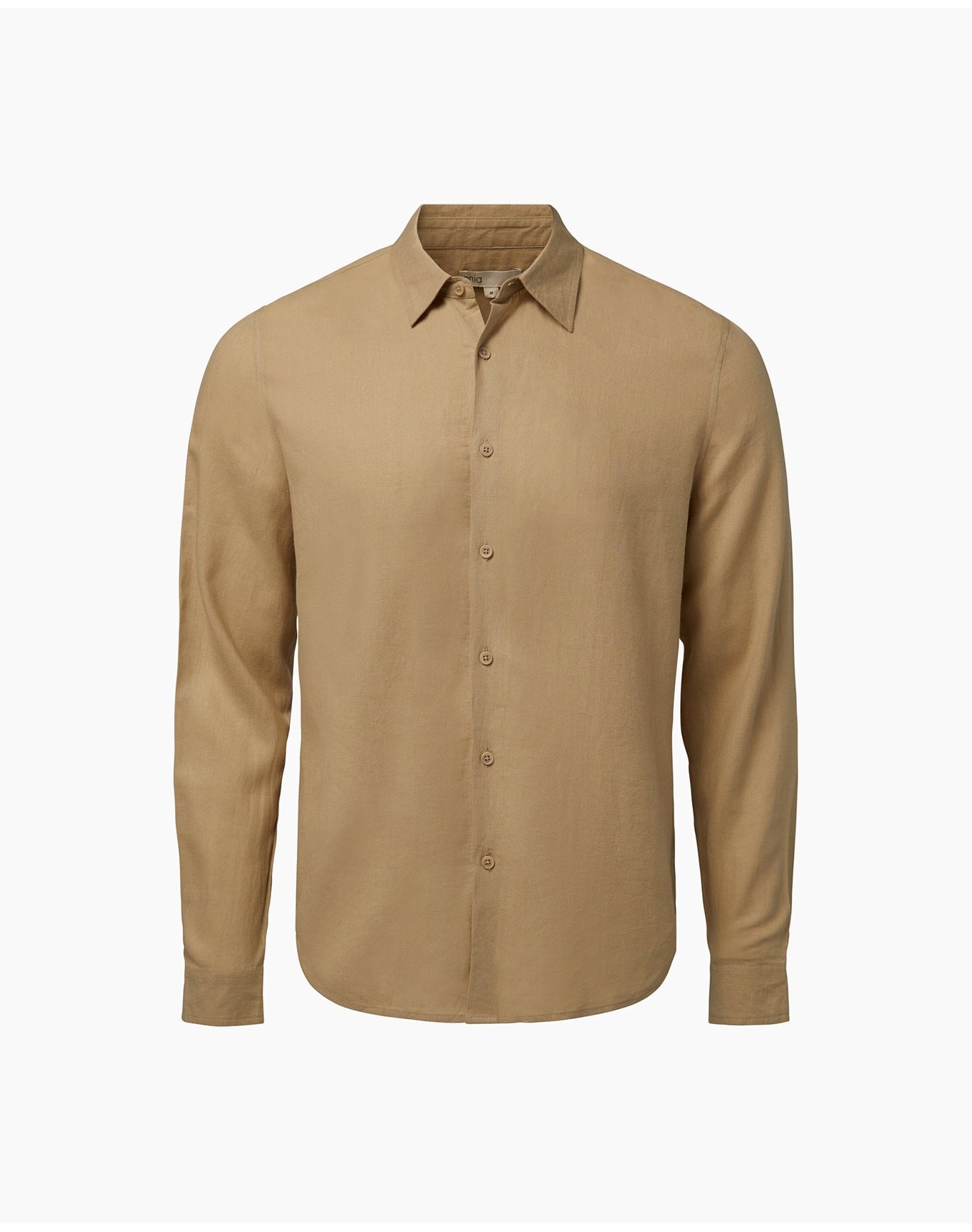 Men | Standard Long Sleeve Linen Shirt | Sand