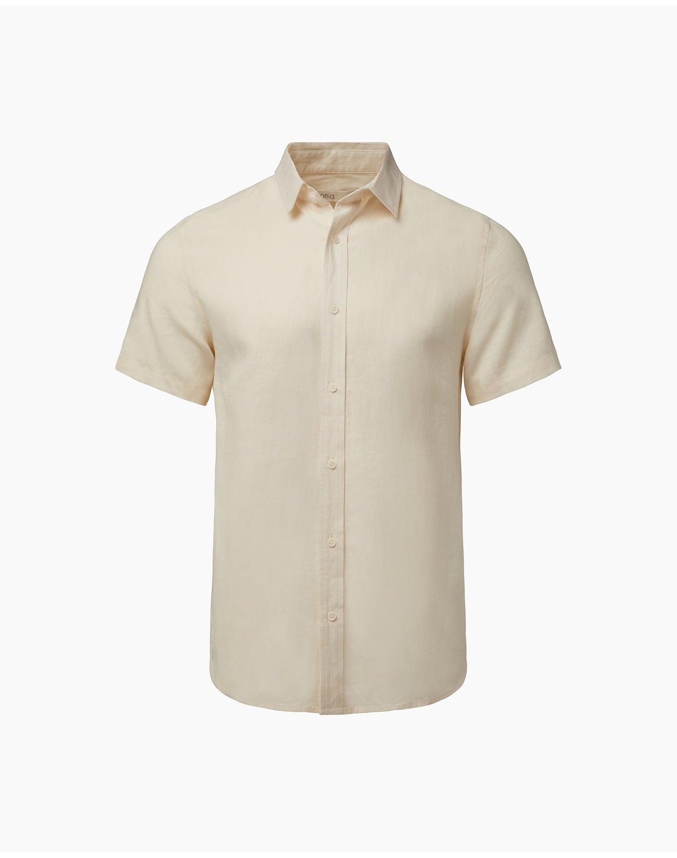 Men | Standard Short Sleeve Linen Shirt | Oat