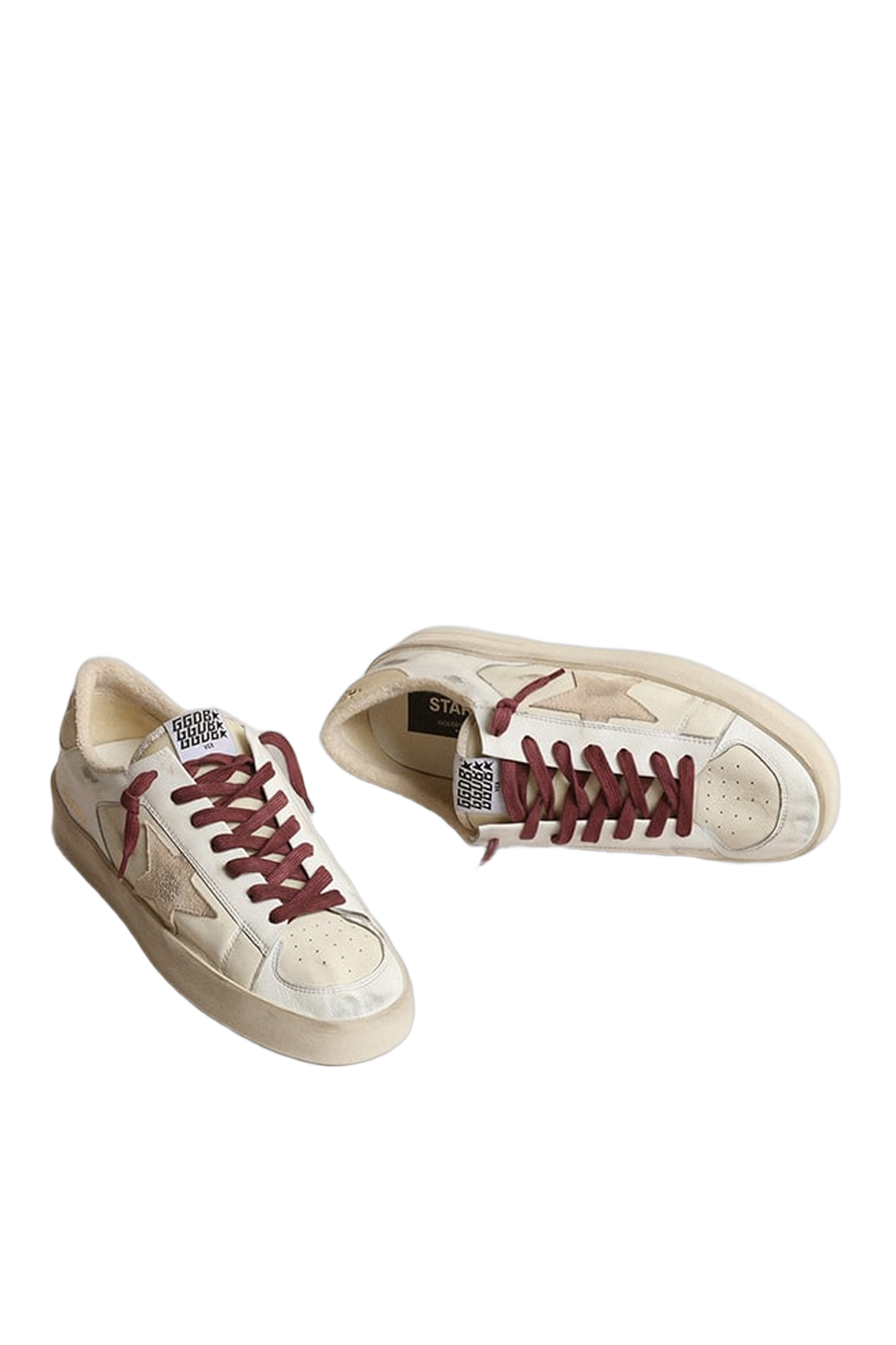 Men | Stardan in Leather and Suede | White x Beige