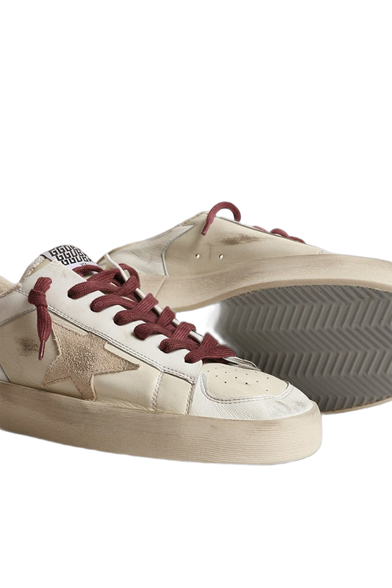 Men | Stardan in Leather and Suede | White x Beige