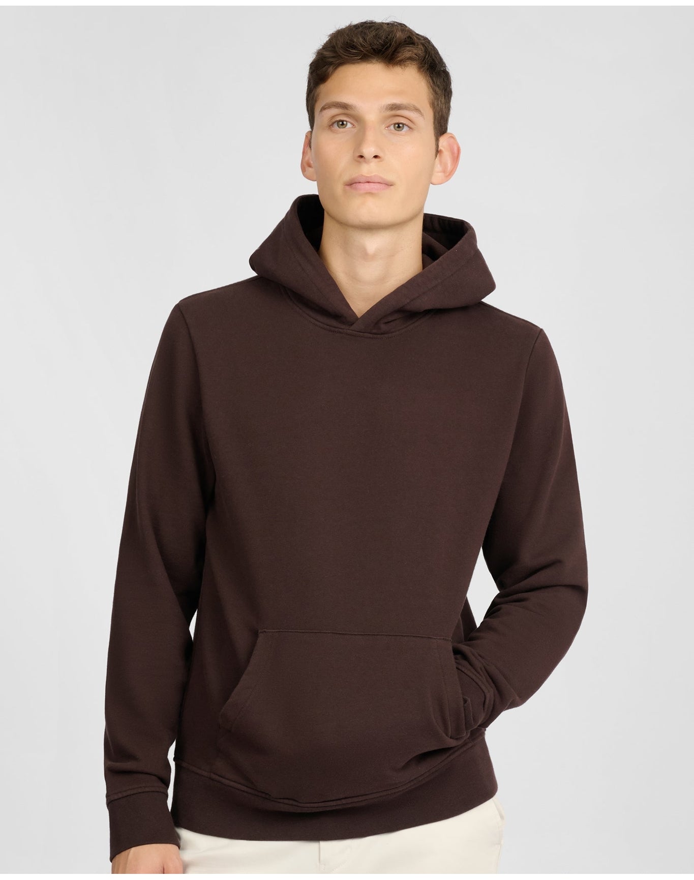 Men | Stretch Terry Pullover Hoodie | Dark Java