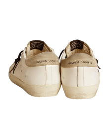 Men | Super-Star Ltd with Black Croc-Print Leather Star & Suede Inserts | White x Black x Taupe