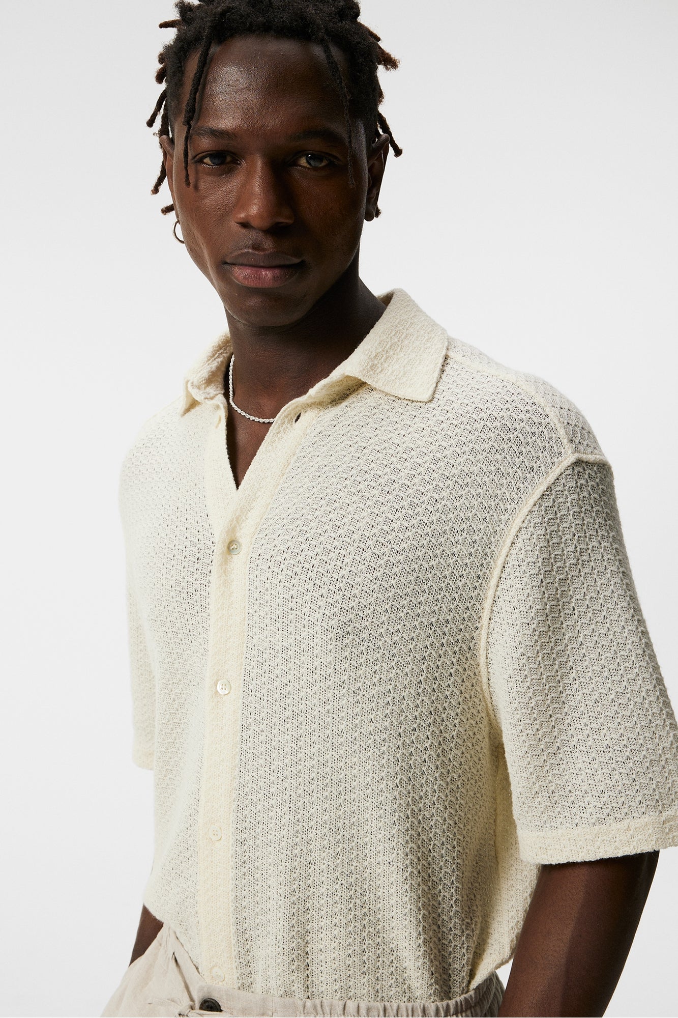 Men | Torpa Airy Structure Shirt | Cloud White (V2)
