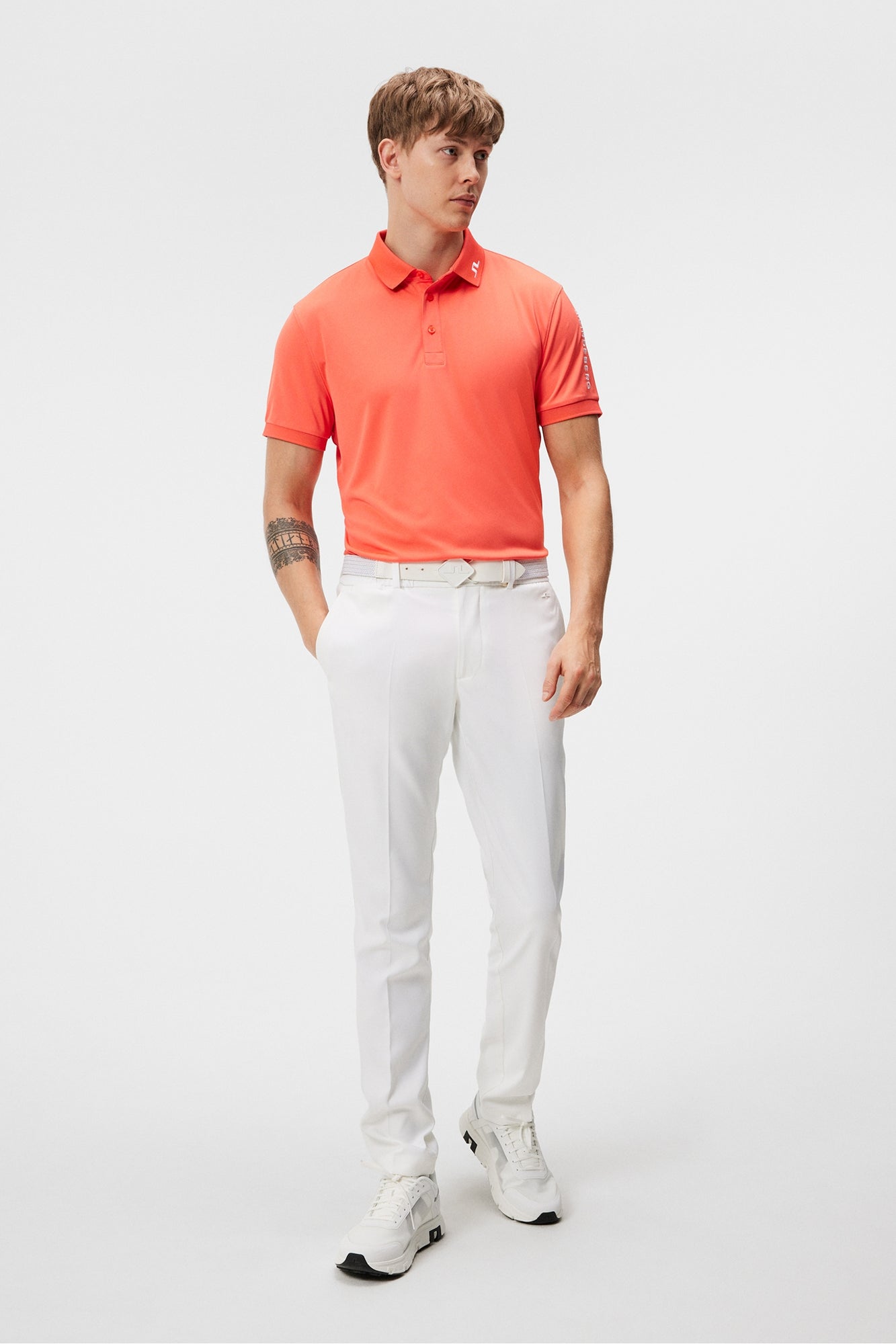 Men | Tour Tech Reg Fit Polo | Hot Coral