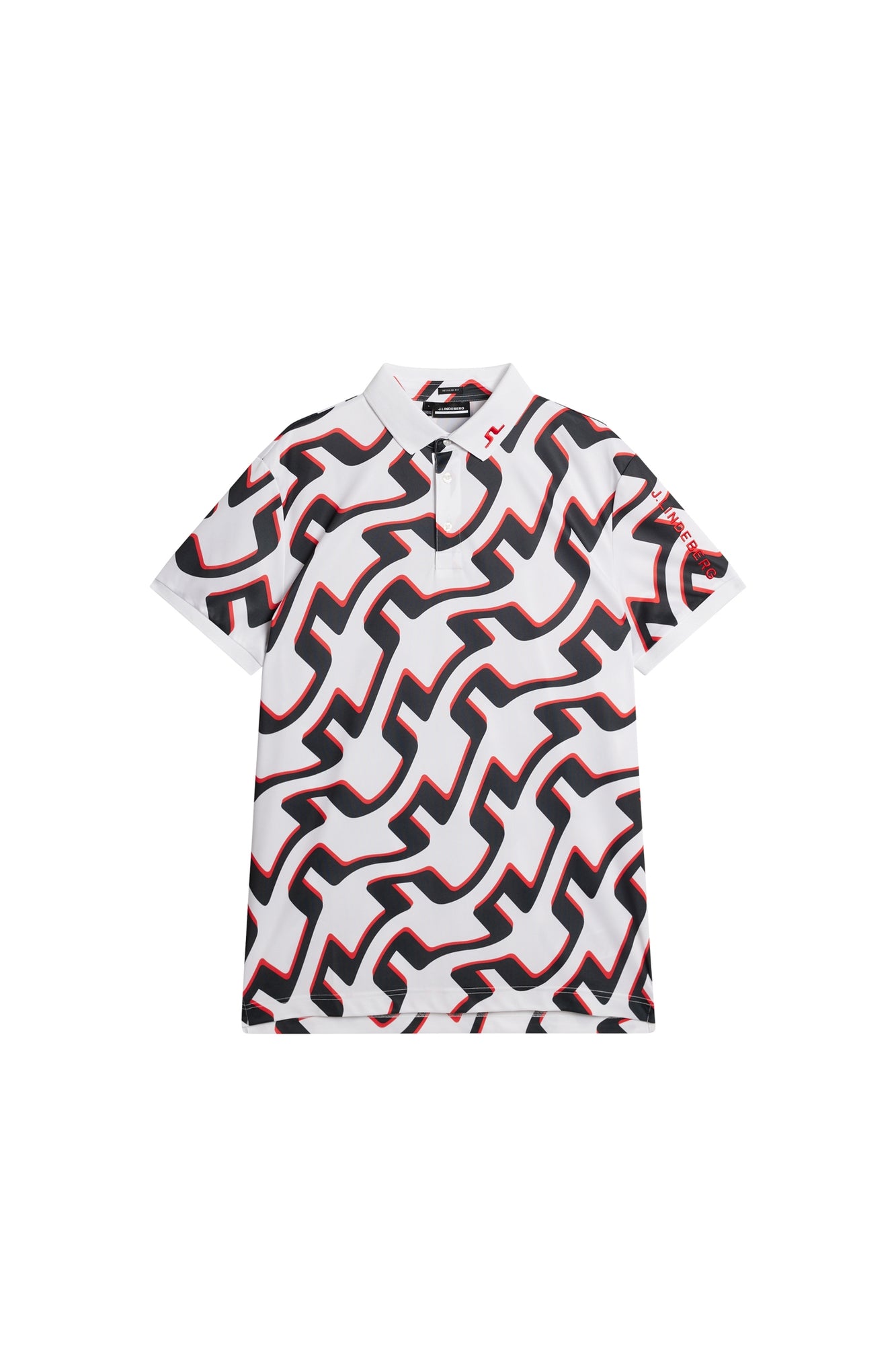 Men | Tour Tech Reg Fit Print Polo | Bridge Wave White