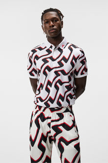 Men | Tour Tech Reg Fit Print Polo | Bridge Wave White