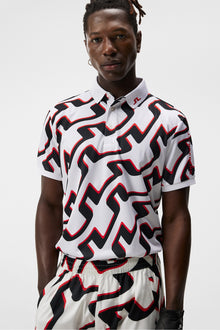Men | Tour Tech Reg Fit Print Polo | Bridge Wave White