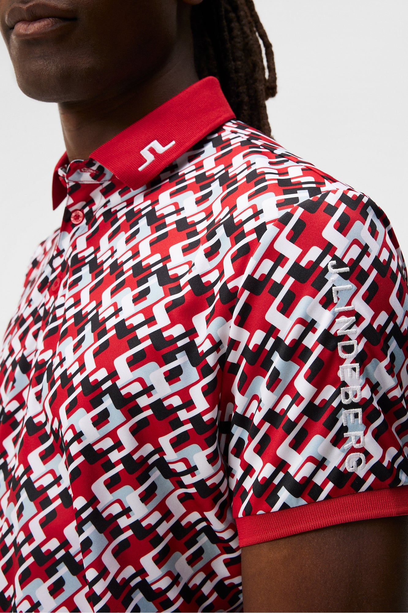 Men | Tour Tech Reg Fit Print Polo | Micro Bridge Cherry