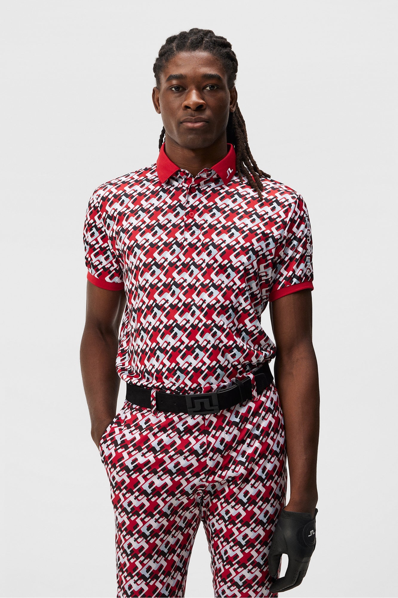 Men | Tour Tech Reg Fit Print Polo | Micro Bridge Cherry