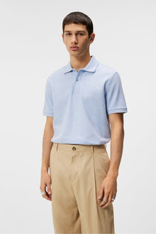 Men | Troy Polo Shirt | Chambray Blue Melange