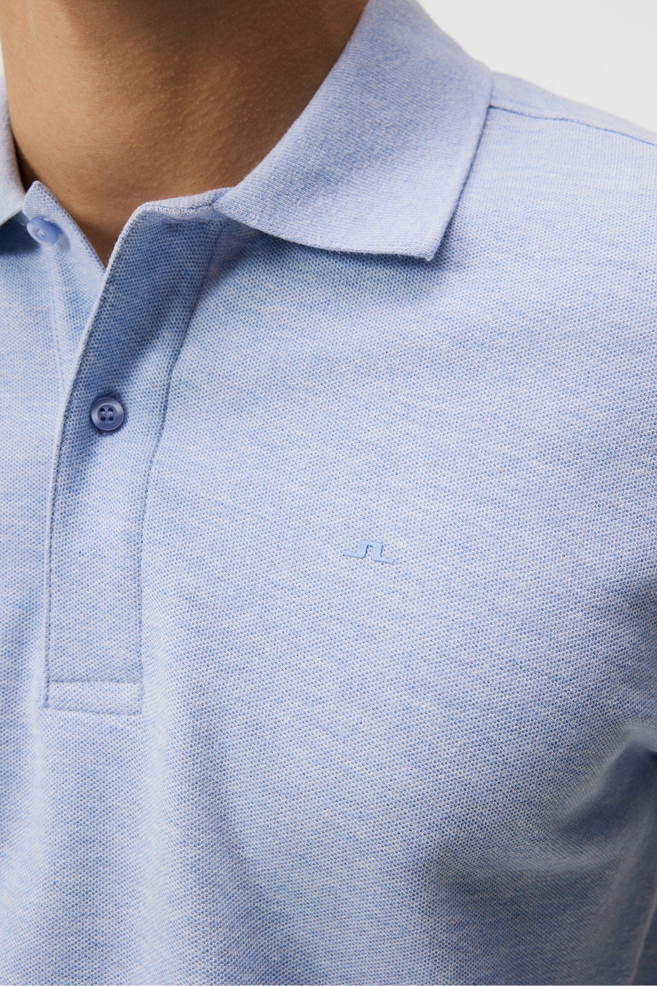 Men | Troy Polo Shirt | Chambray Blue Melange