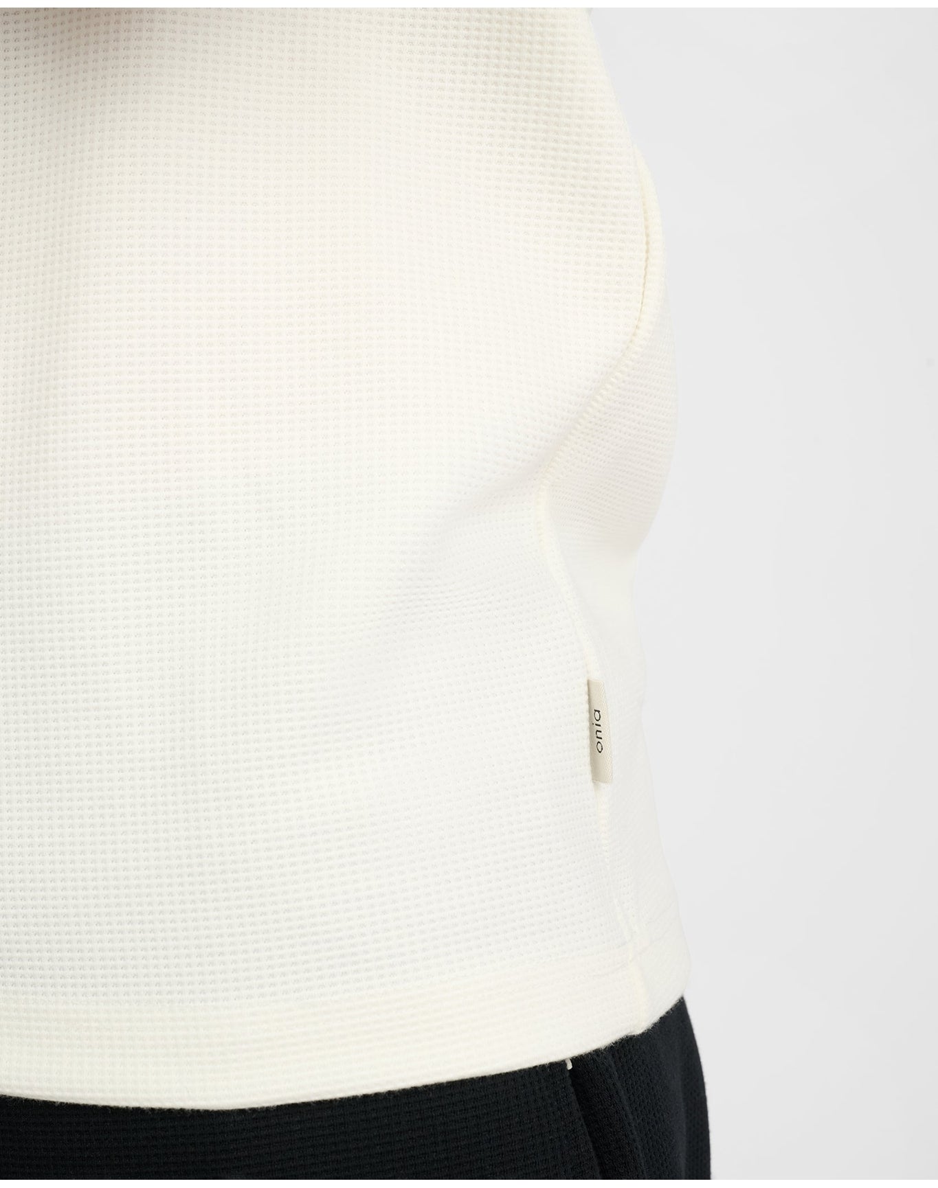 Men | Waffle Crewneck Sweater | Egret