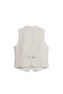 Men | Walid Double Weave Waistcoat | Moonbeam