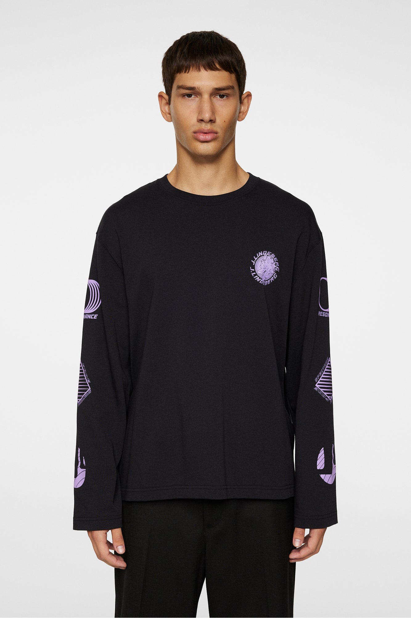 Men | Walsh Ls Print T-Shirt | Black