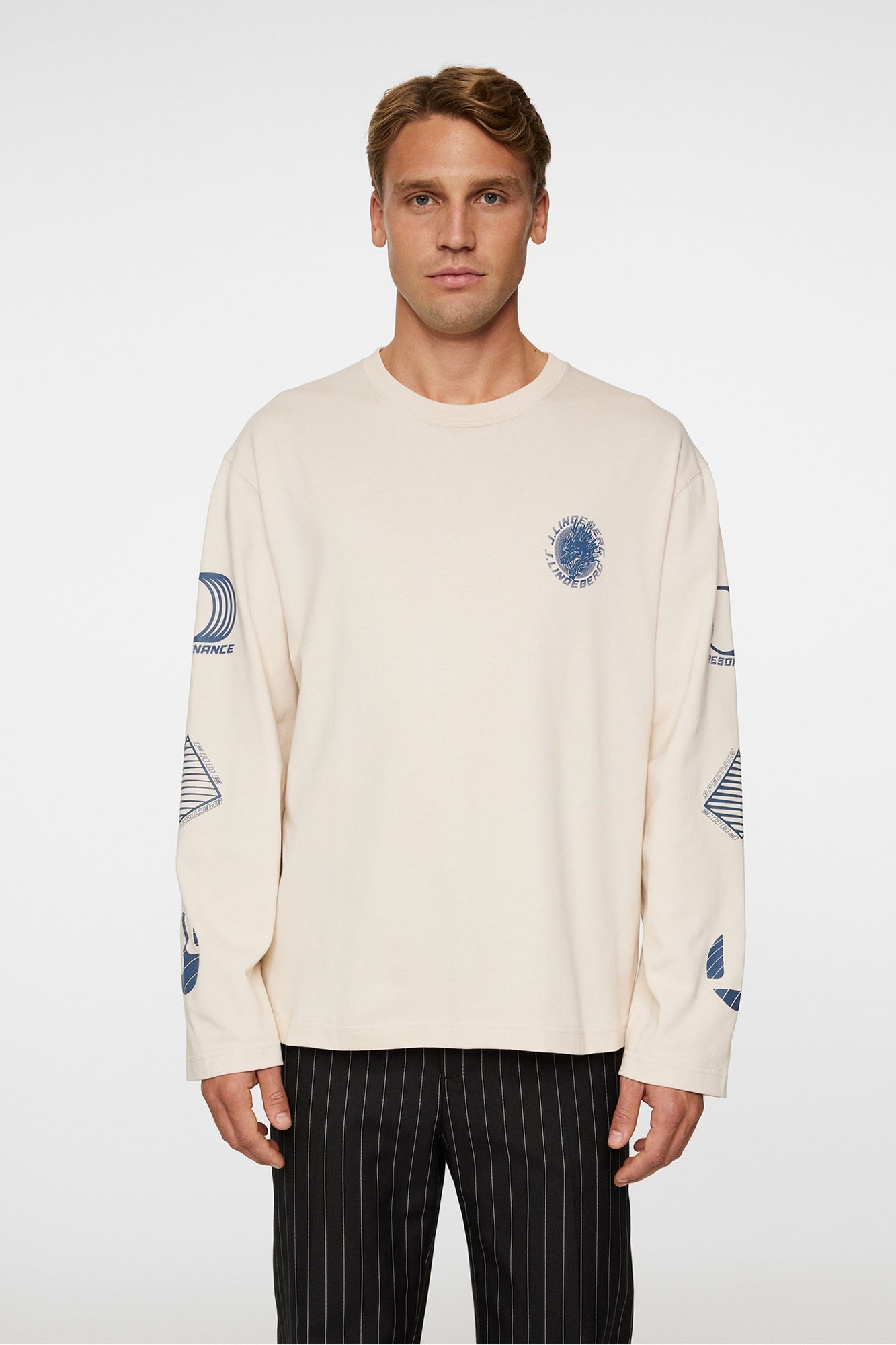 Men | Walsh Ls Print T-Shirt | Moonbeam