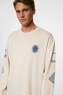 Men | Walsh Ls Print T-Shirt | Moonbeam