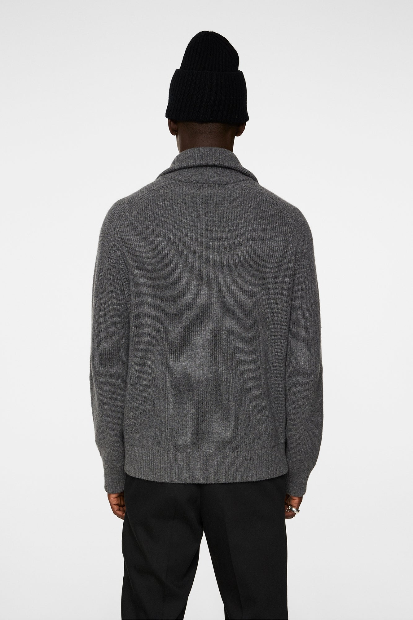 Men | Wilmer Quarter Zip Knit | Mid Grey Melange
