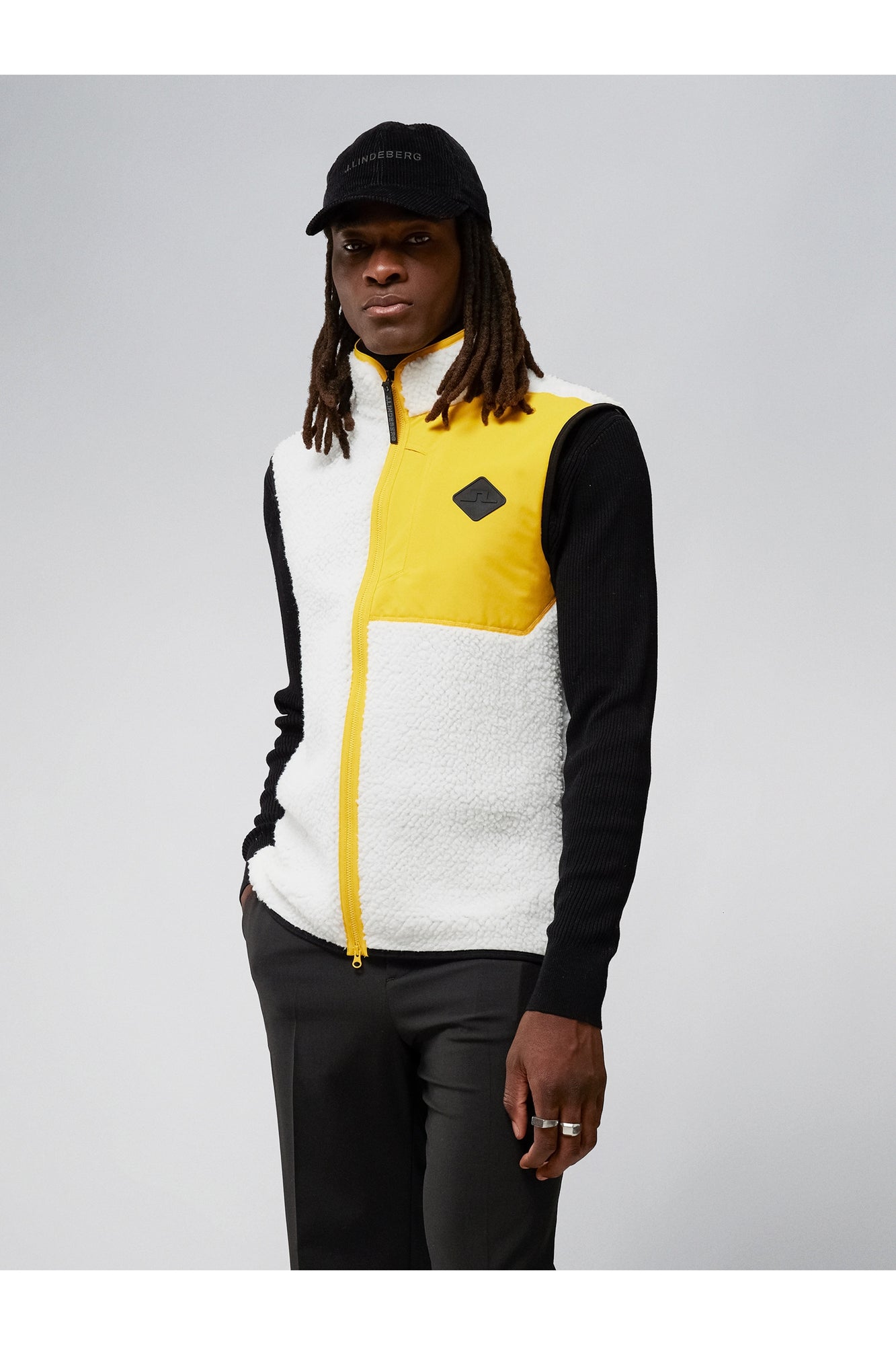 Men | Zeke Pile Mid Layer Vest | Cloud White