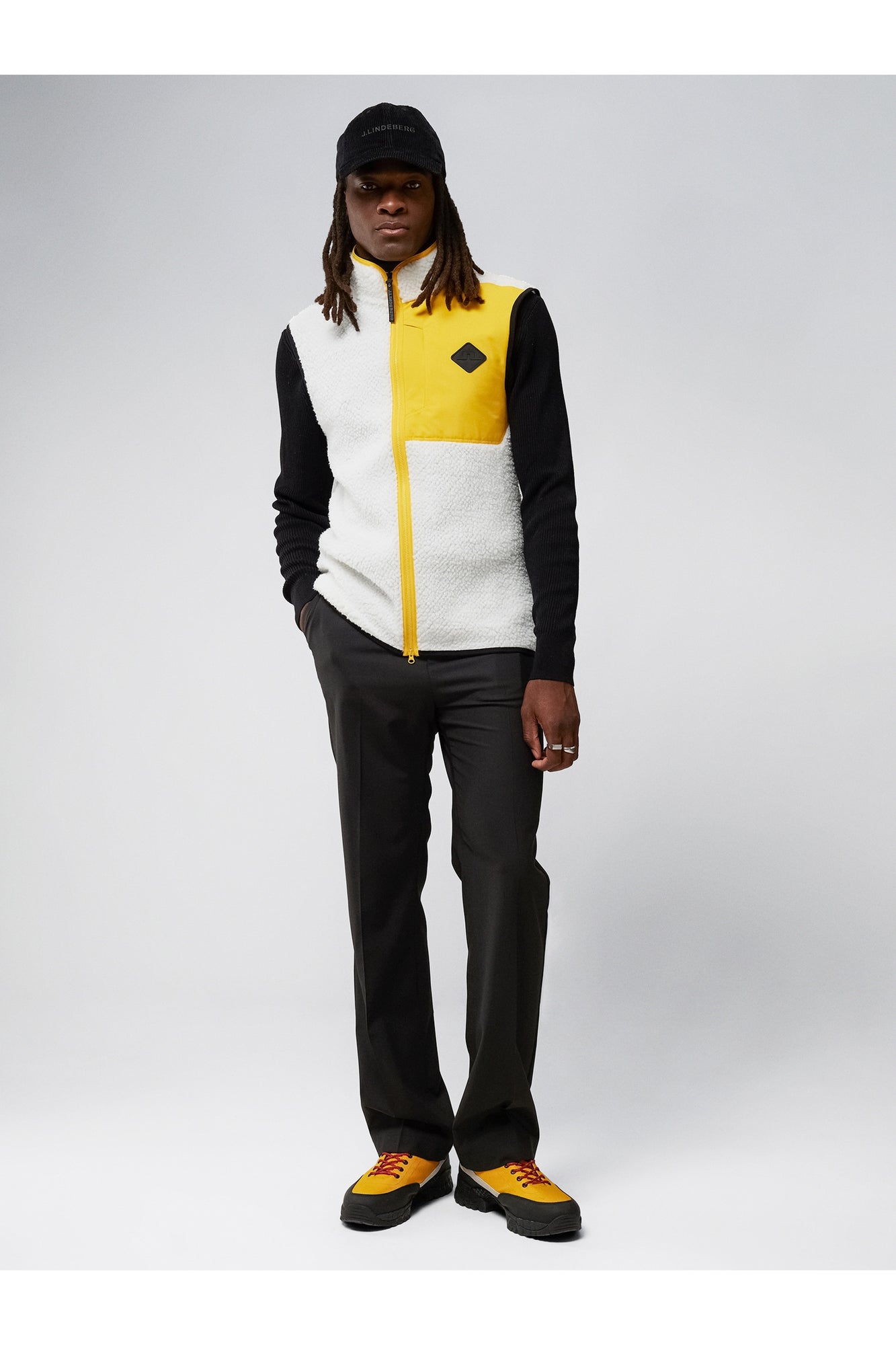 Men | Zeke Pile Mid Layer Vest | Cloud White