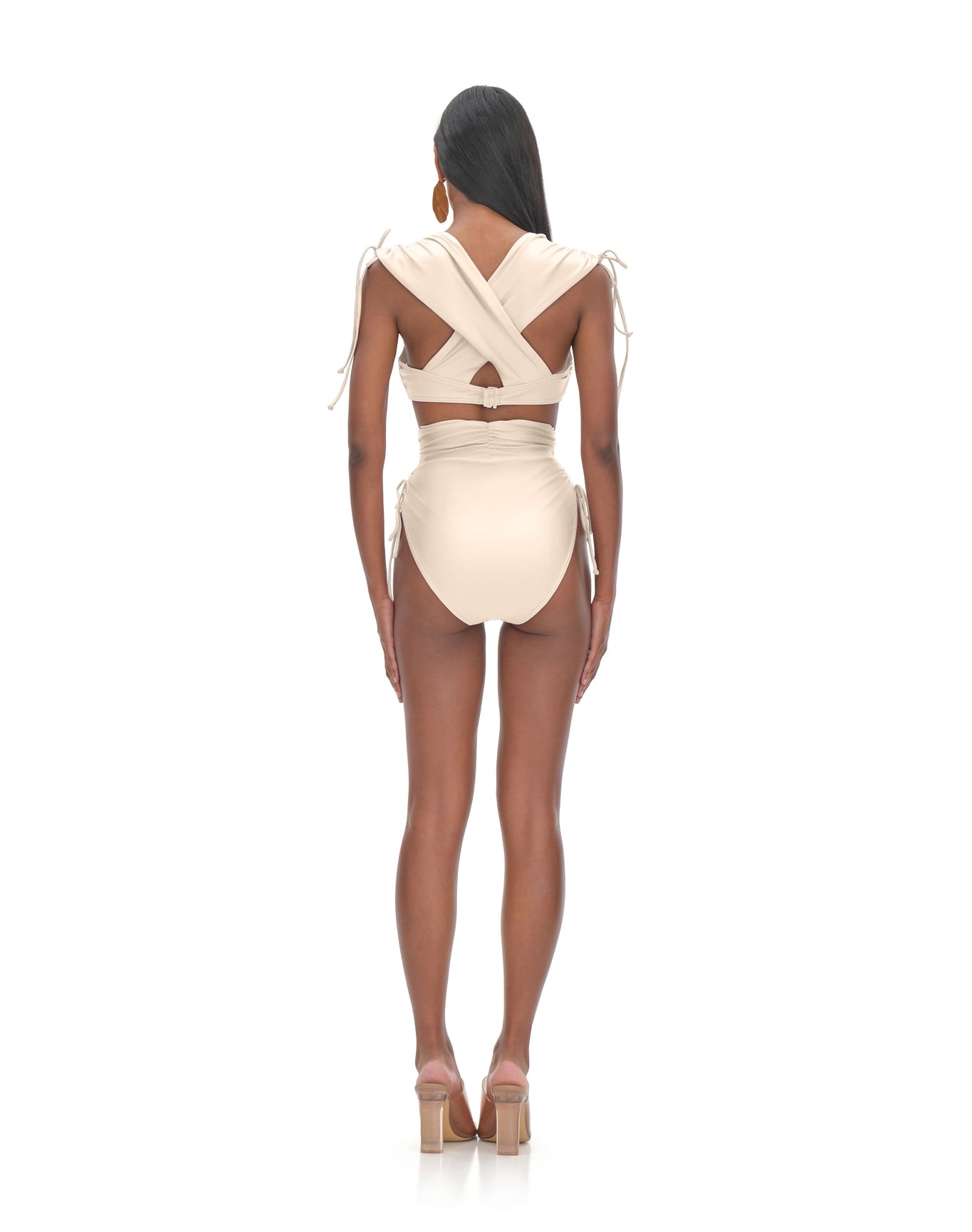 Menasa High Rise Bikini Top | Vanilla