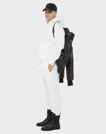 Men | BARONX Leather Down Bomber | Black