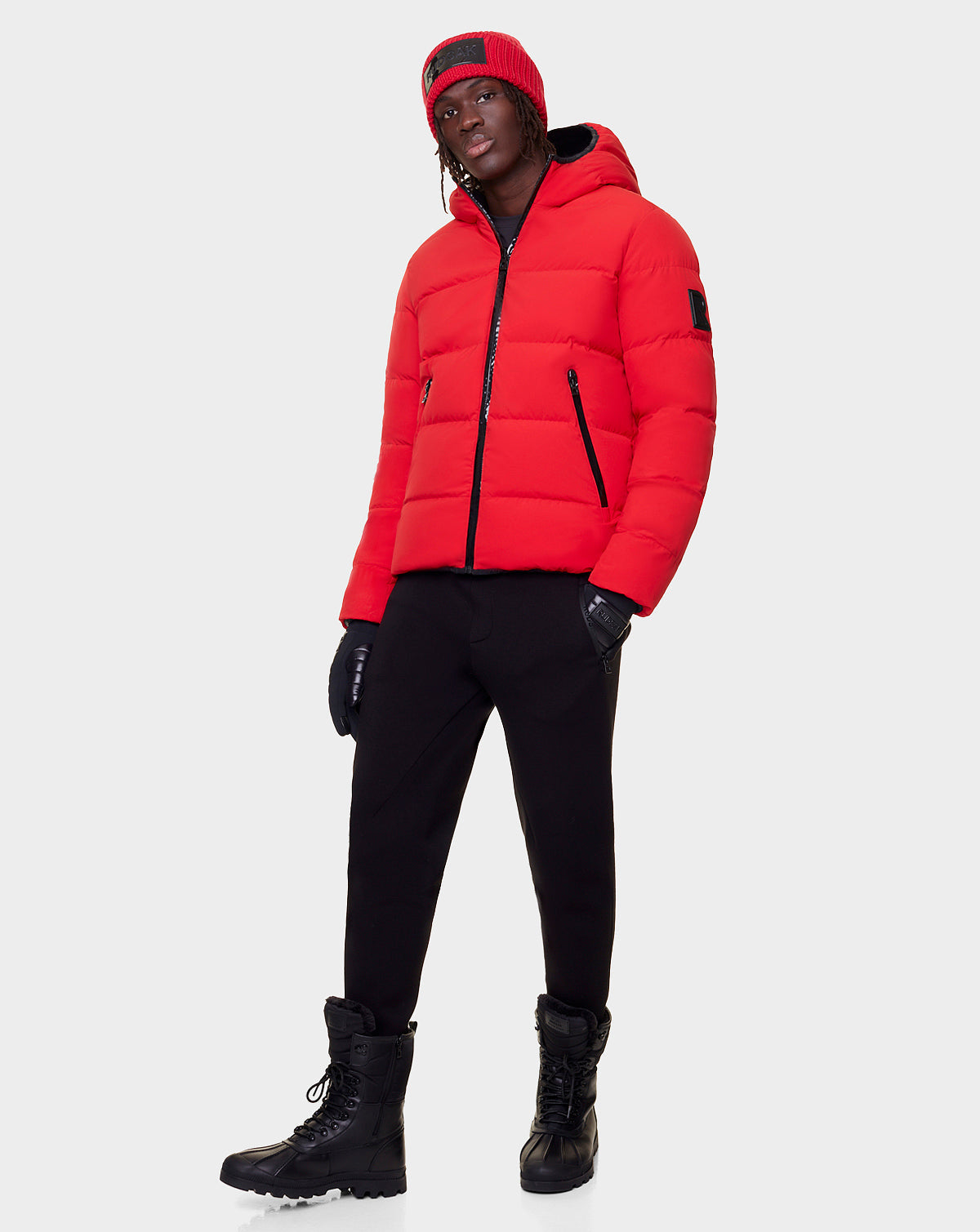Men | CARTER Reversible Down Puffer | Poppy Red